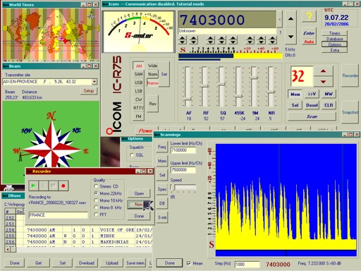 Icom R75 Control Program